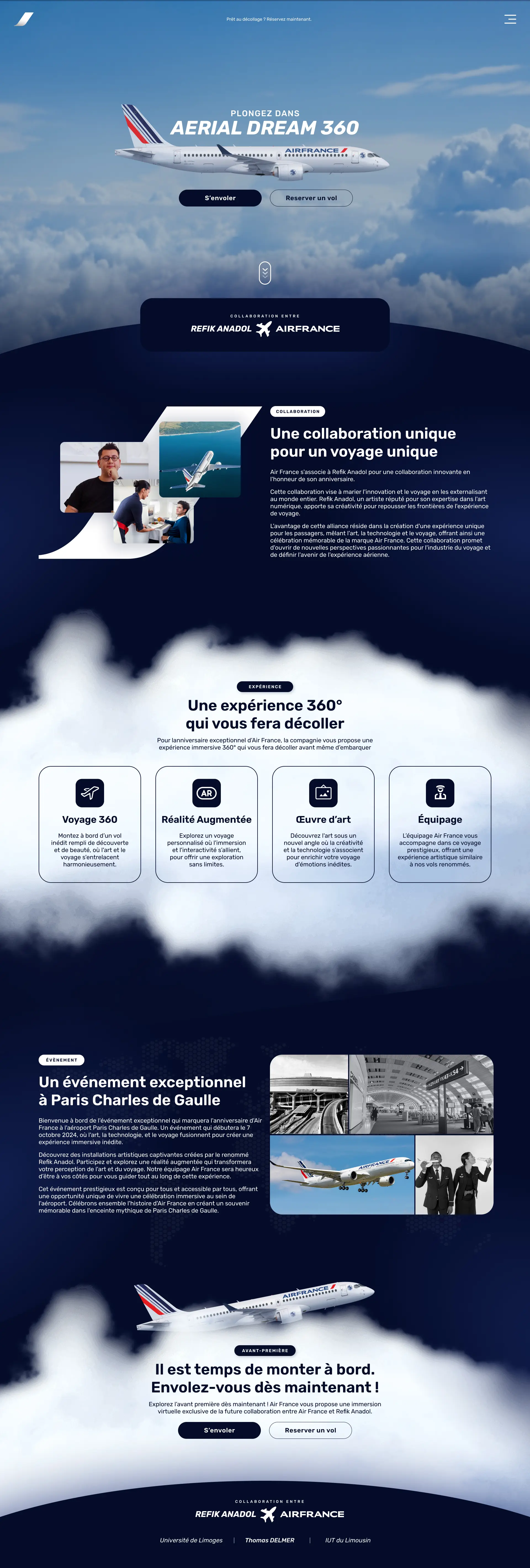 Landing page AirFrance